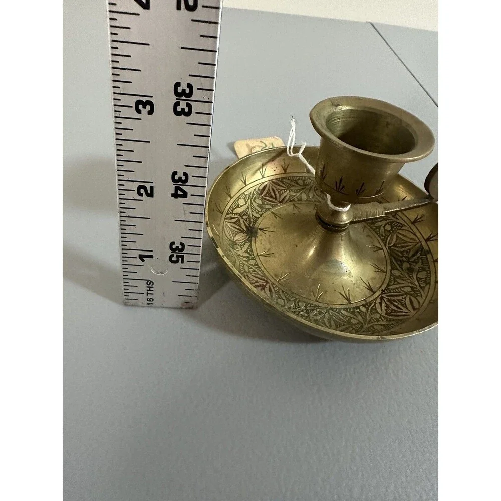 Vintage Solid Brass Candle Holder Made In India